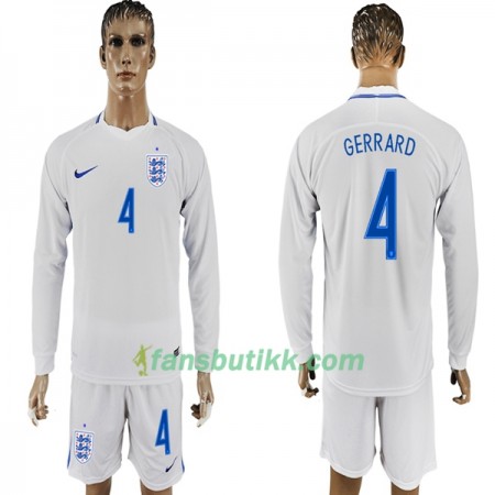 Fotball-VM 2018 England drakt Gerarrd 4 Hjemmetrøye Langermet